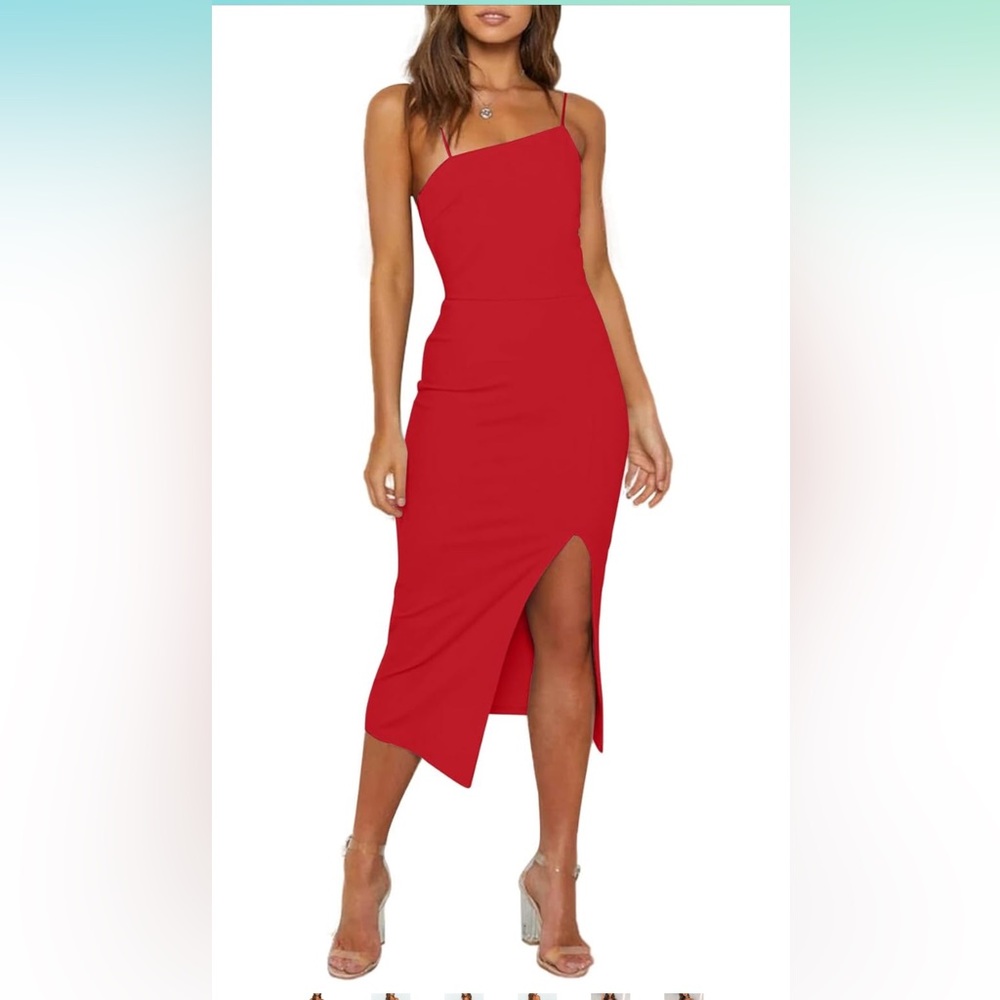 Elegant Red Sleeveless Dress